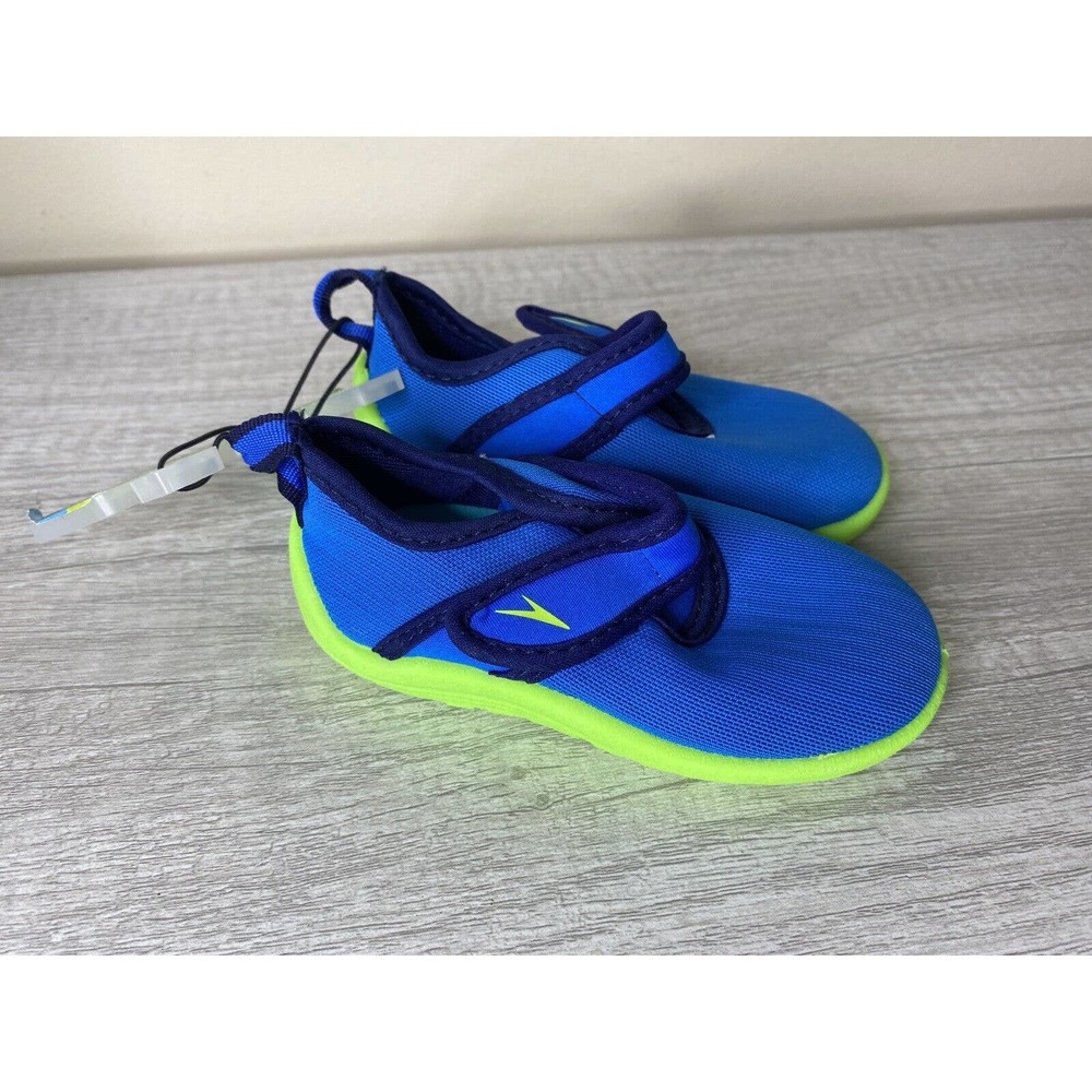 NWT Speedo Hybrid Water Swim Shoes Boys Blue Size Small 5/6 Little Kids Toddler